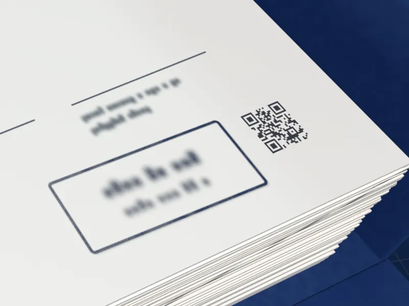The corner of a decision page with a dated stamp and a QR code.